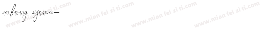 ambawang signature字体转换